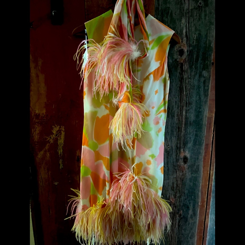 Alfred Werber vintage dress with matching scarf!